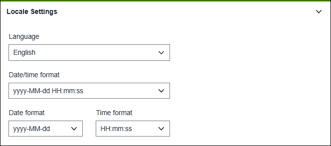 Side Menu > Settings > “Regional Settings” Area