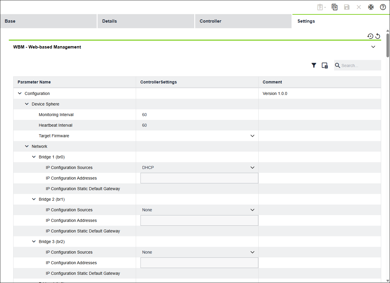 Side Menu > “Configuration” Menu Item > “Settings” Tab