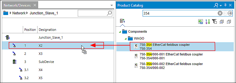 EtherCAT Slaves Connected to the Junction