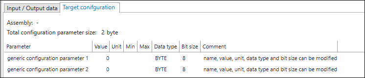 Data Point Configurator – “Target Configuration” Tab