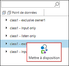 Fournir une connexion esclave avec des points de données pour le maître