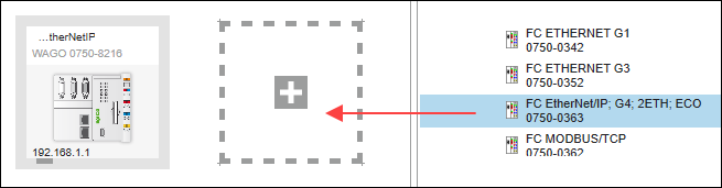 Dragging Devices into the Network View