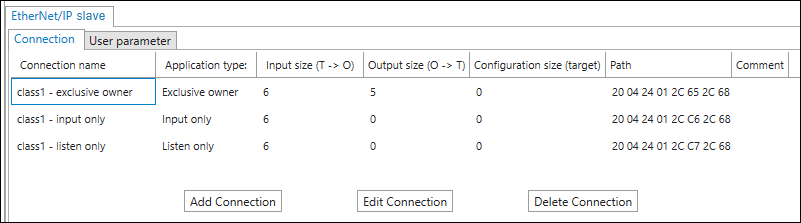 Data Point Configurator – “Connection” Tab