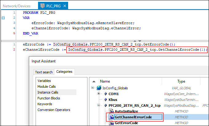 Call Methods for Diagnostics