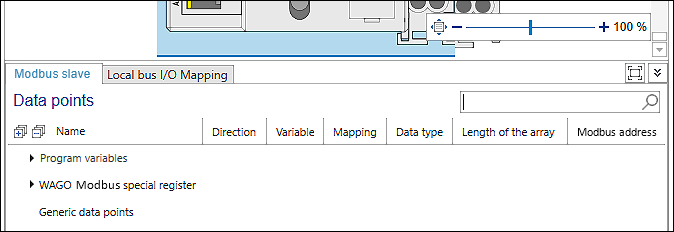 Modbus Data Point Configurator – “Modbus Slave” Tab