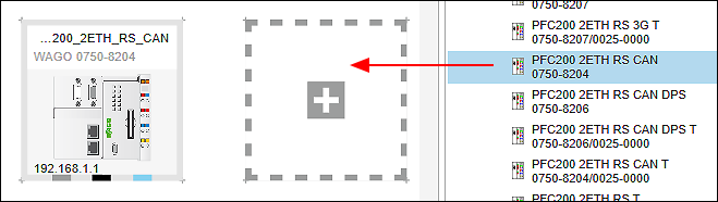 Drag Devices into the Network View