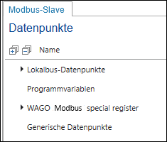 Modbus-Datenpunkte