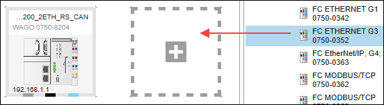 Drag Devices into the Network View