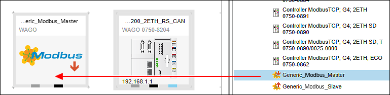 Geräte in die Netzwerkansicht ziehen