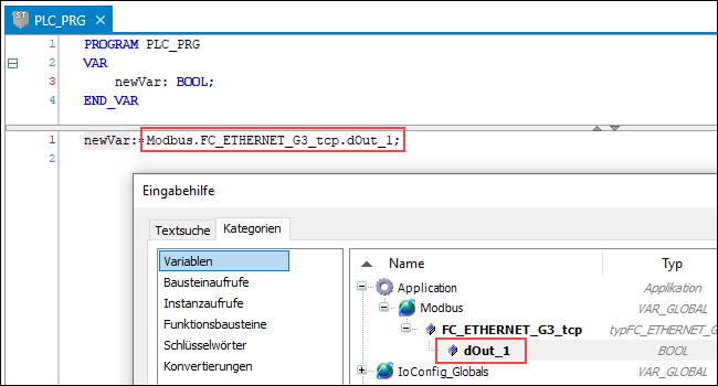 Zugriff auf die Variable in der Master-Applikation