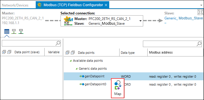 Made Slave Data Point Available to Master