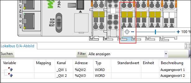 I/O-Modul auswählen