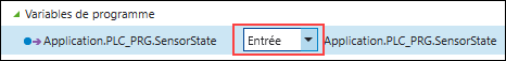 Sélectionner le sens de communication