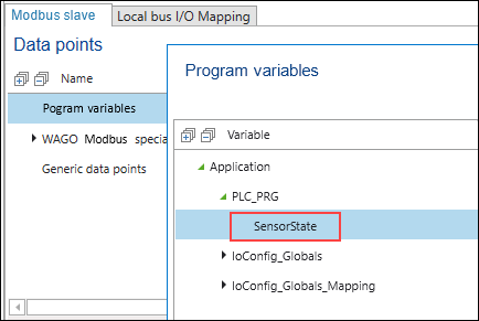 Select Variable from Application