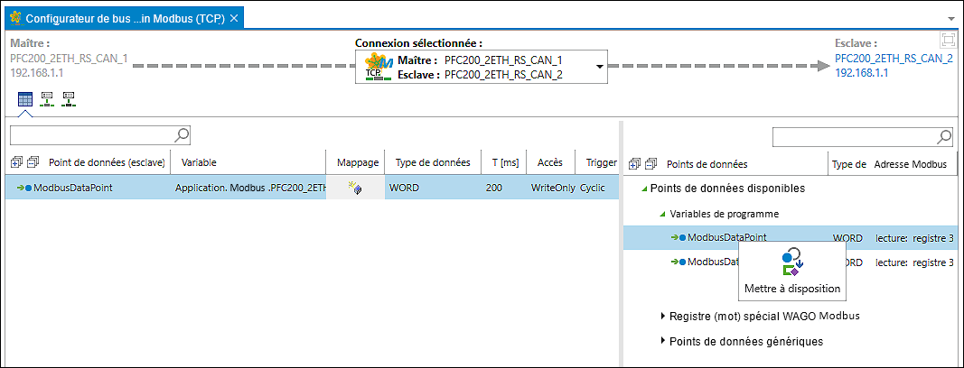 Configurateur de bus de terrain