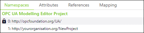 “Namespaces” Tab