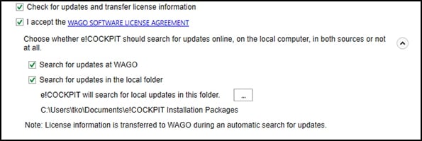Accepting Installation Terms and Specifying Source Directory