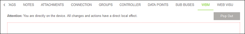 Side Menu > “Configuration” Menu Item > “WBM“ Tab