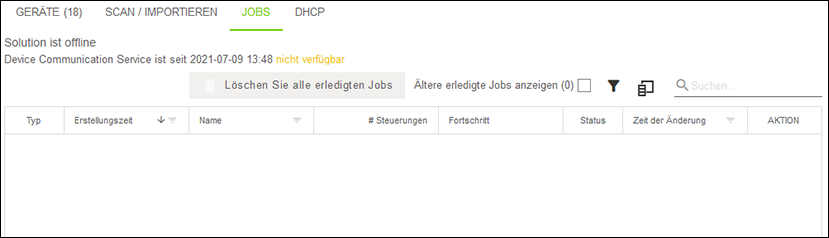 Seitenmenü > Menü „Solutions“ > Menüpunkt „Netzwerk“ > Register „JOBS“