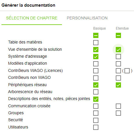 Menu latéral > Menu "Solutions" > Point de menu "Documentation" > Onglet "CHAPITRE"
