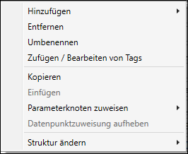 Application Template Manager > Register „Funktionale Struktur“ > Arbeitsbereich > Kontextmenü