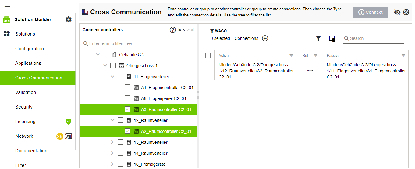 Configure cross-communication