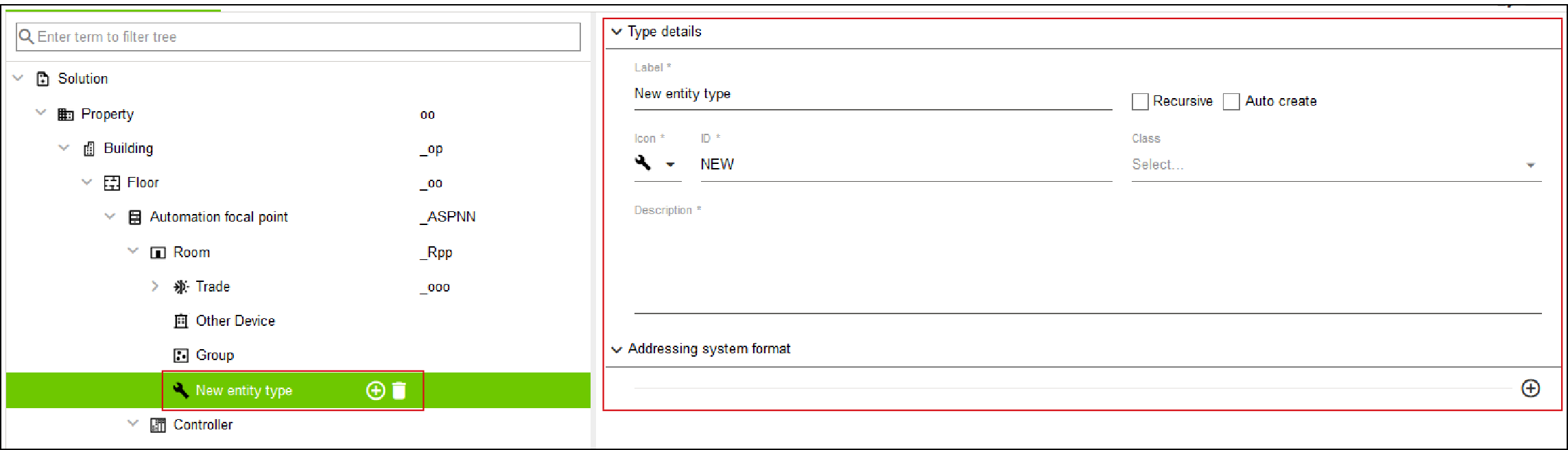 Entity Properties after a New Entity Type is Created