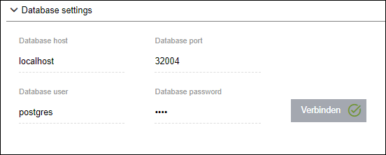 Side Menu > Settings > “Database Settings” Area