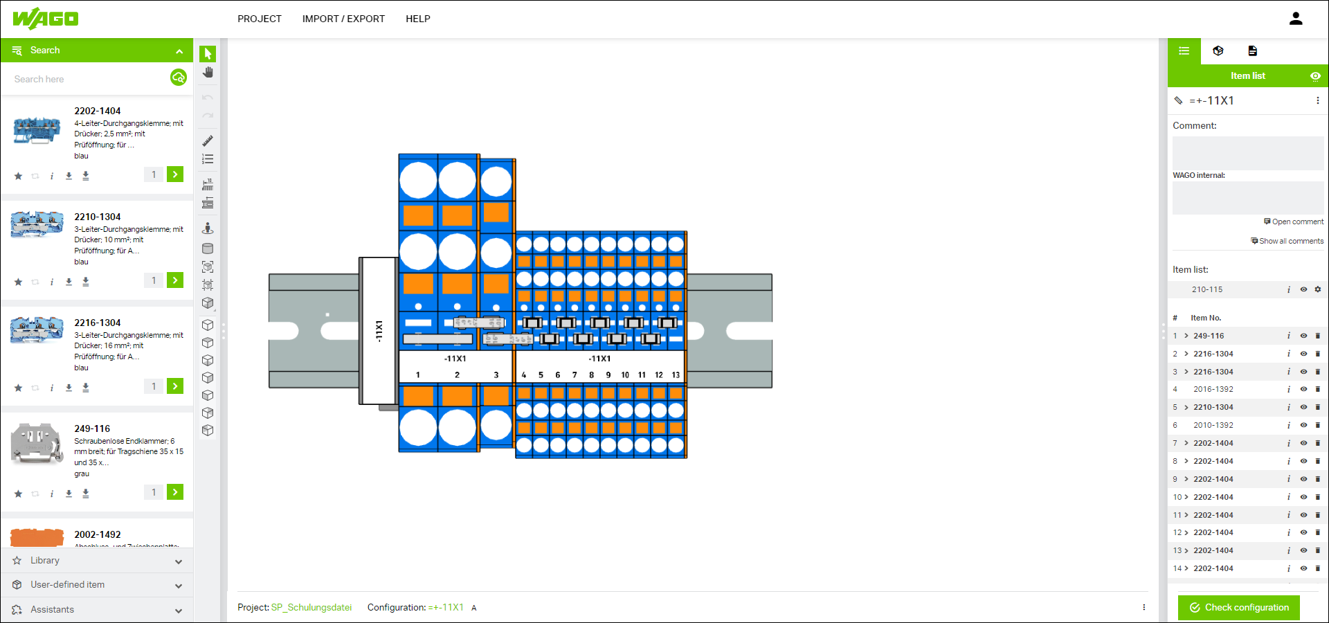 Configuration View in WAGO Smart Designer