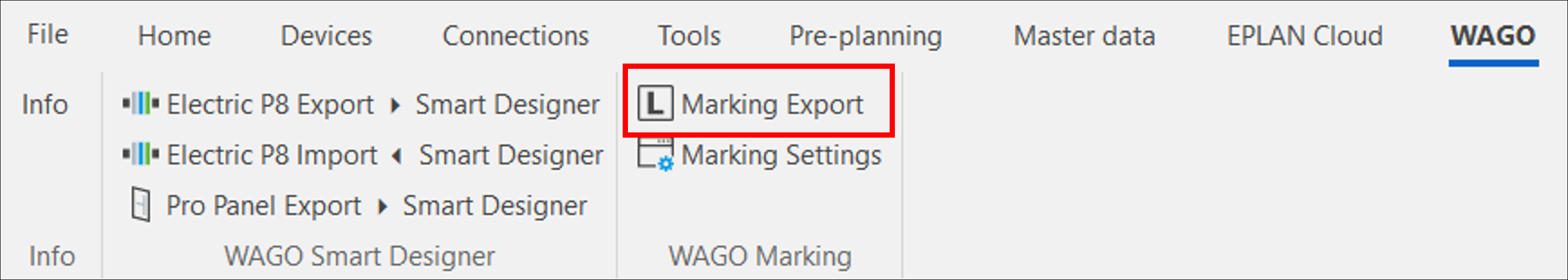 Marking export to WAGO Smart Script