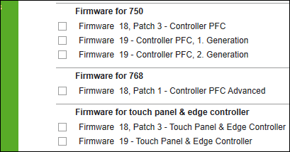 Selecting the Firmware Version
