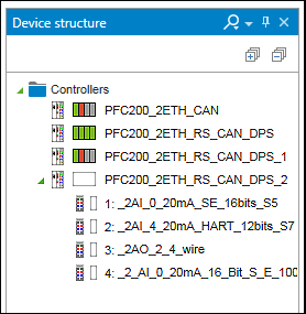 “Device Structure” Panel