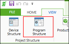 Open “Program Structure” Control Panel
