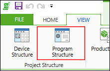 Opening the “Program Structure” Panel