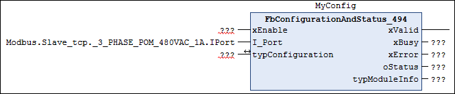 Use of the IPort in a function block (FBD)