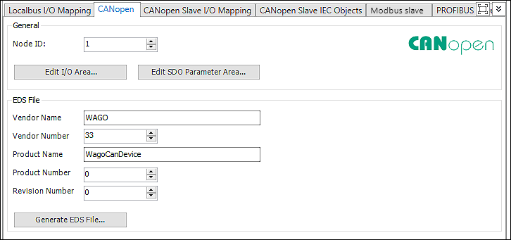 CANopen Data Point Configurator