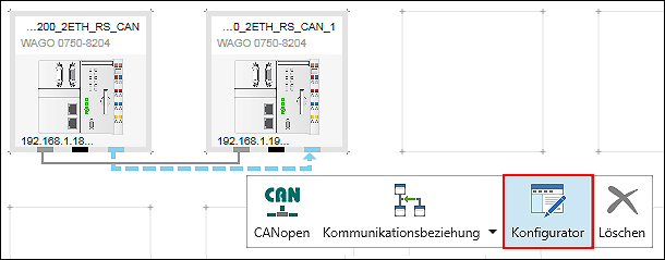 CANopen-Feldbuskonfigurator öffnen
