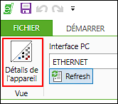 ouvrir la vue de détail d’appareil via l’onglet « APPAREIL »