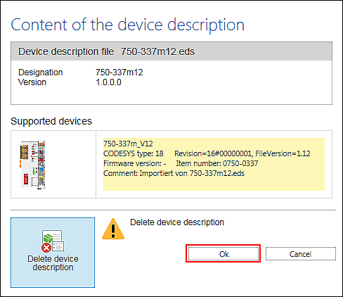 Deleting a Device Type or Configuration