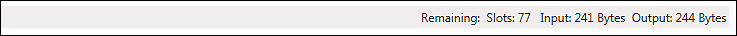 Information in the Status Line of the PROFIBUS Configurator