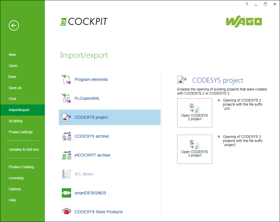 Backstage View, “Import/Export” Page