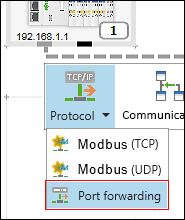 “Port Forwarding” in the Context Menu of the Connector