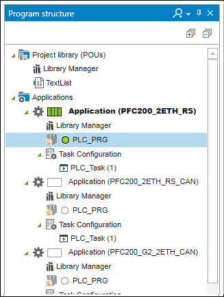 “Program Structure” Panel