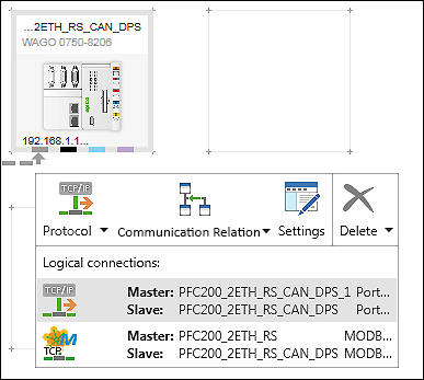 Context Menu of a Connector