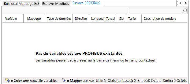 configurateur de points de données PROFIBUS