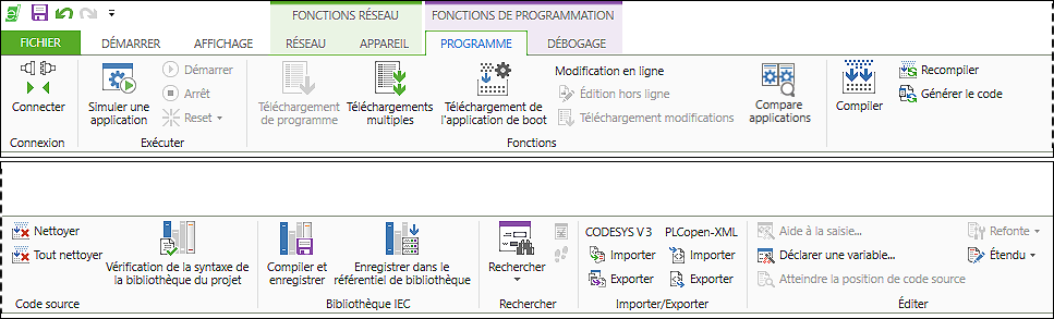 Onglet « PROGRAMME »